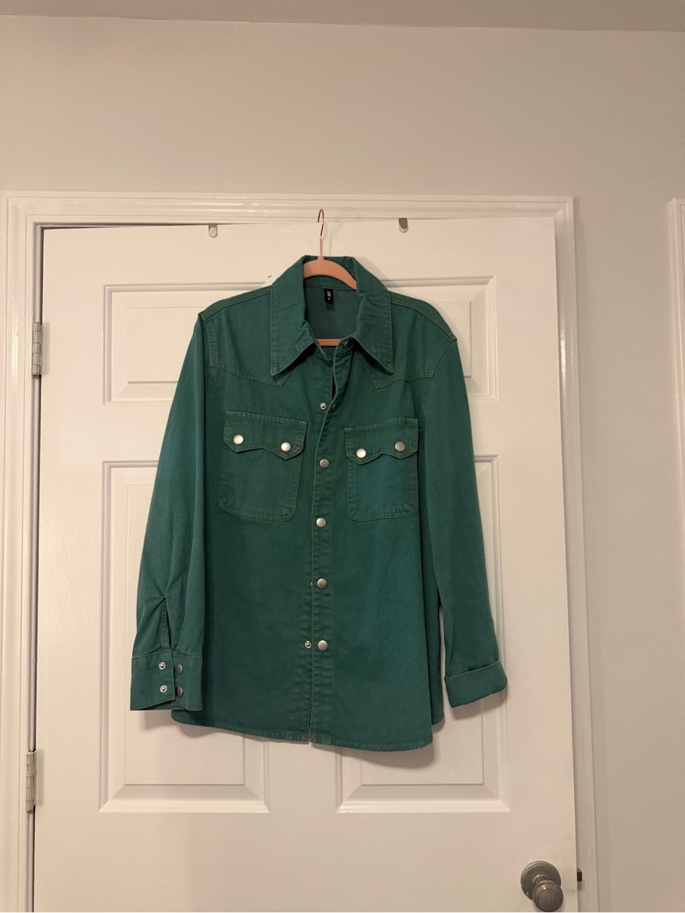 STYLEWE Button-Up Shirt Jacket – Size XL – Teal Green